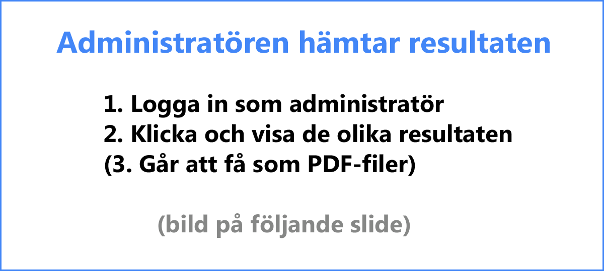 RASP Personlighetstest - Administratören hämtar resultaten