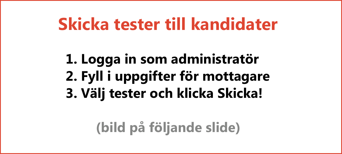 RASP ServiceMind - Skicka tester till kandidater