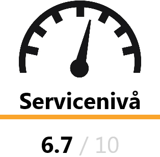 Servicenivå - Ett personligt möte/referenstagning rekommenderas innan beslut (orange)